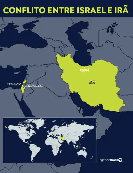 mapa israel irã - Arte/Dijor