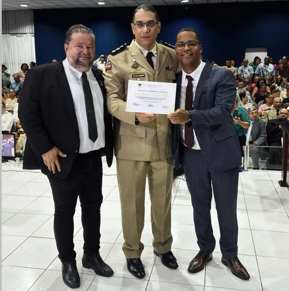 J&uacute;nior do Requeij&atilde;o, Ten. Coronel Jorge Ramos, Renato Henrique - Foto: Reprodu&ccedil;&atilde;o / Instagram @camaradiasdavila