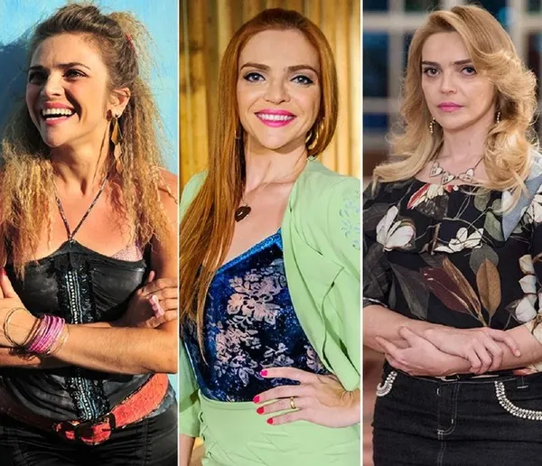 Titina em 'Cheias de Charme' (2012), 'Gera&ccedil;&atilde;o Brasil' (2014) e em A Lei do Amor' &mdash; Foto: Foto: Estevam Avellar e Alex Carvalho / TV Globo/ARQUIVO