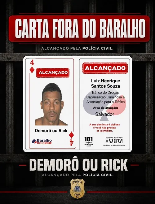 Baralho do Crime - Foto: Divulga&ccedil;&atilde;o / Ascom PC-BA