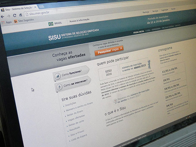 Estudantes podem se inscrever no Sisu a partir desta segunda 