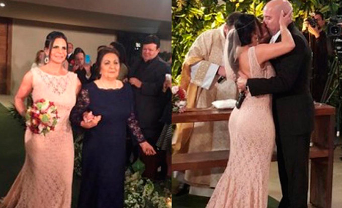 Gretchen se casa pela 17ª vez em São Paulo