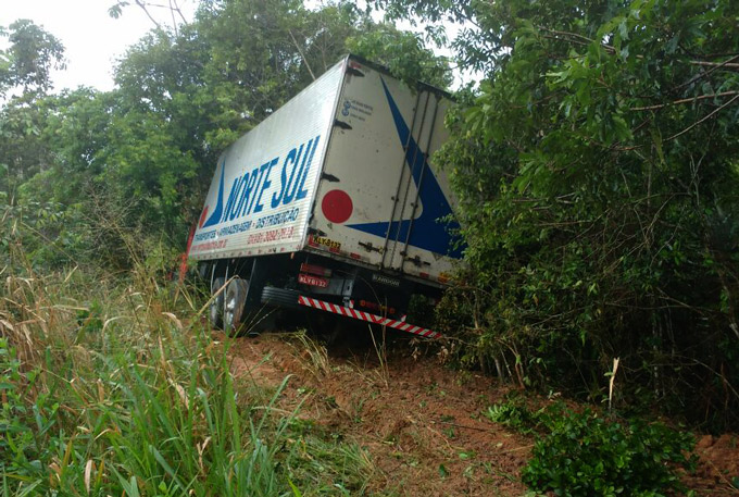 Motorista perde controle e invade matagal na BA-093