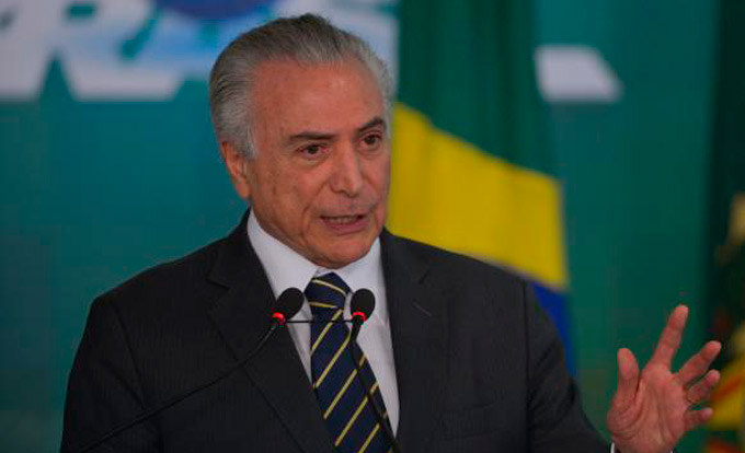 Temer diz que meta é “colocar o Brasil nos trilhos”