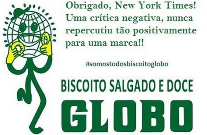 Biscoito Globo agradece crítica do New York Times: 'Repercutiu tão positivamente'