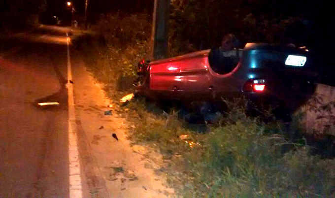 Carro colide em animal na estrada de Amado Bahia e capota 