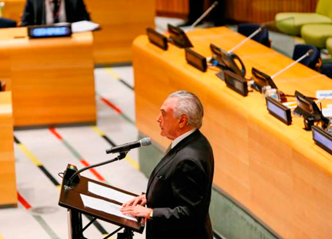 Temer abre nesta terça debates da Assembleia Geral das Nações Unidas