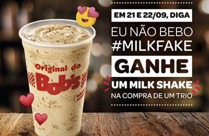Bob's vai dar milk shake para clientes que falarem mal do McDonald's 