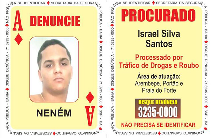 Traficante que age em Praia do Forte é incluído no Baralho do Crime