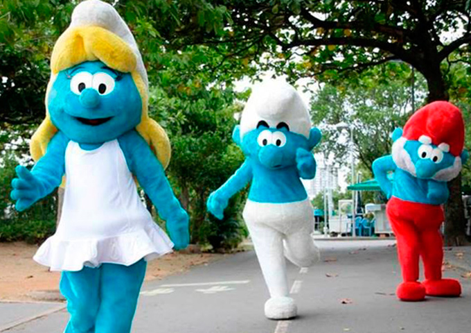 Shopping terá sessão de fotos com personagens dos Smurfs 