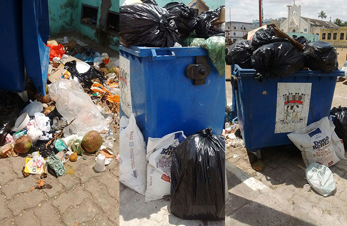 Morador reclama da falta de coleta de lixo no centro
