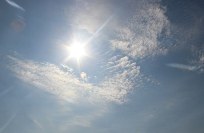 Final de semana com temperaturas elevadas e poucas chuvas 