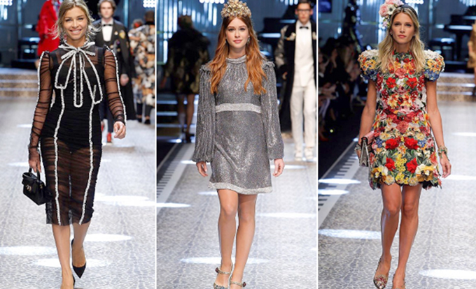 Grazi, Marina e Helena desfilam para Dolce & Gabbana; assista