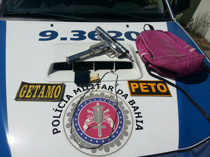 PM apreende submetralhadora no bairro Santa Helena 