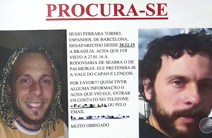 Restos mortais encontrados podem ser de espanhol desaparecido