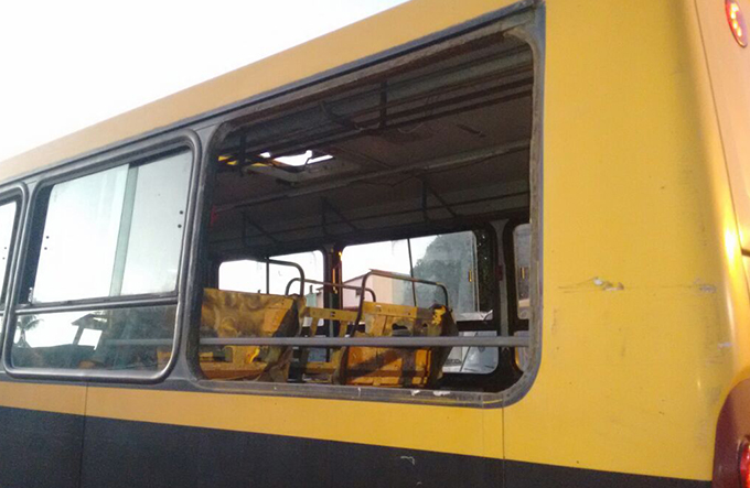 Ônibus escolares voltam a ser alvo de vandalismo