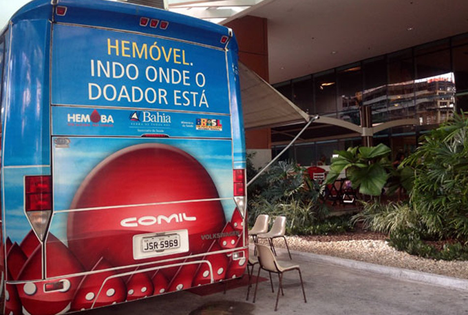 Hemóveis atendem em shoppings de Salvador; confira