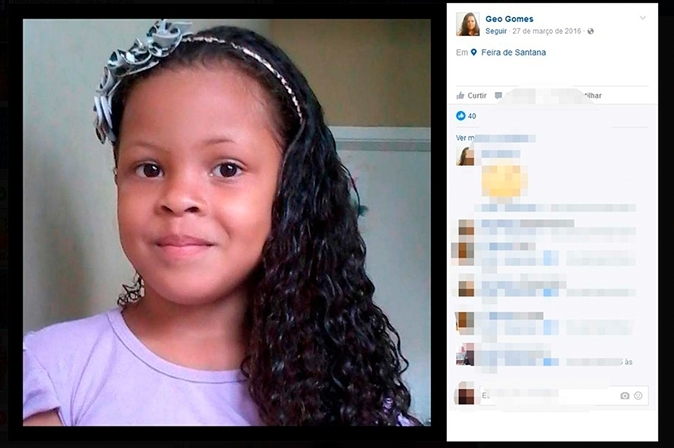 Família de menina que sumiu questiona identificação da polícia