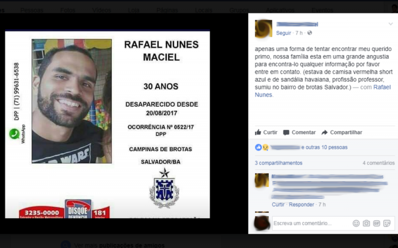 Professor da Ufba desaparece e família faz apelo nas redes sociais