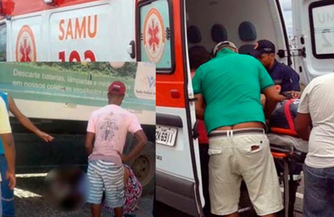 Gari tem pernas esmagadas após cair de caminhão de lixo