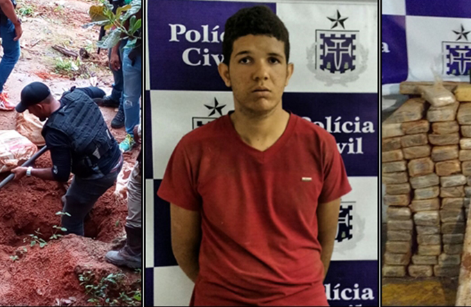 PM prende traficante e localiza 100 kg de maconha enterrados