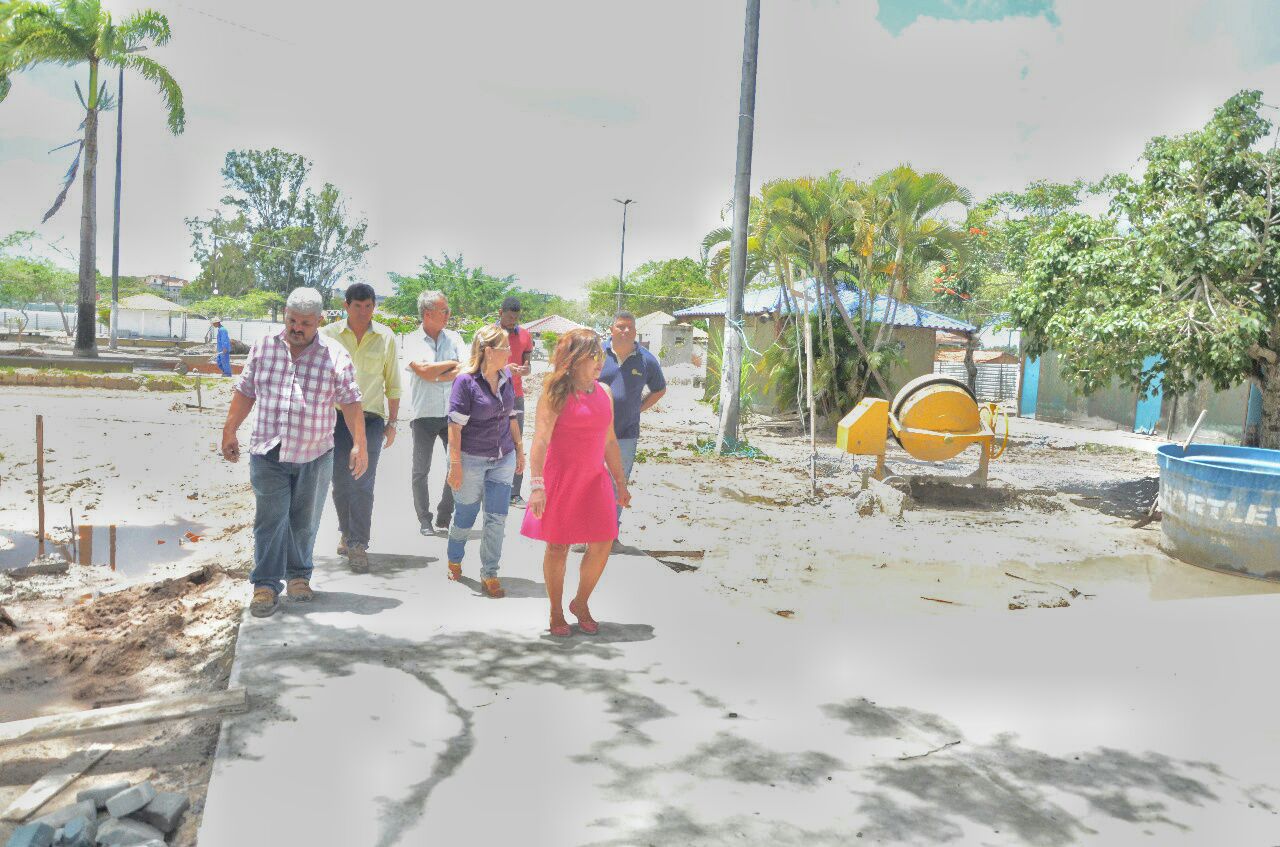 Prefeita e vice fazem visitas a obras e cobram celeridade