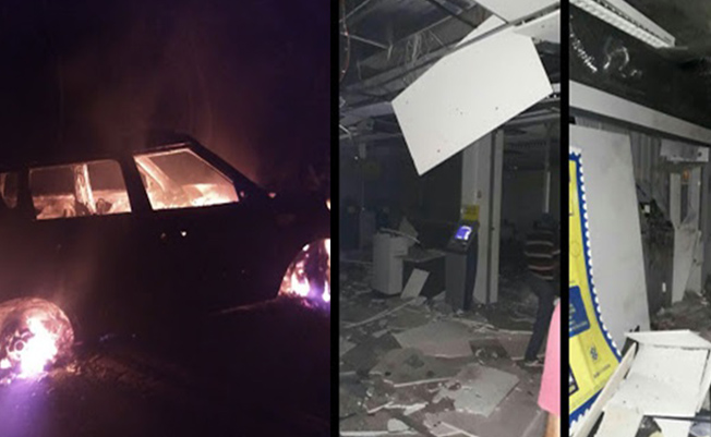Grupo explode agência bancária e atira para cima em ação criminosa
