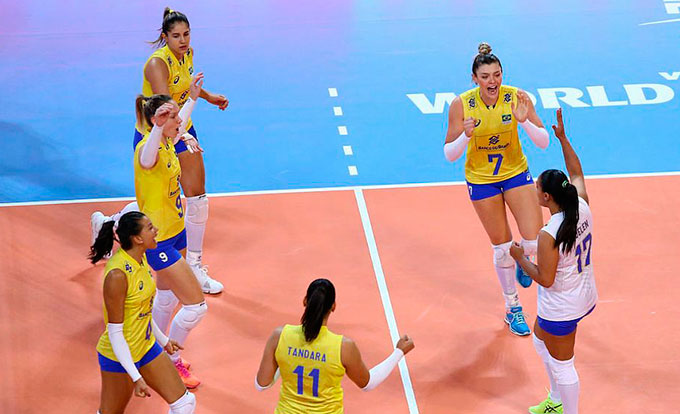 Brasil cai no grupo da Sérvia no Mundial de vôlei feminino