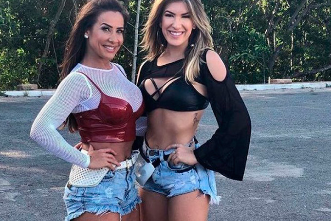 Lore Improta e Scheila gravam coreografia de música 