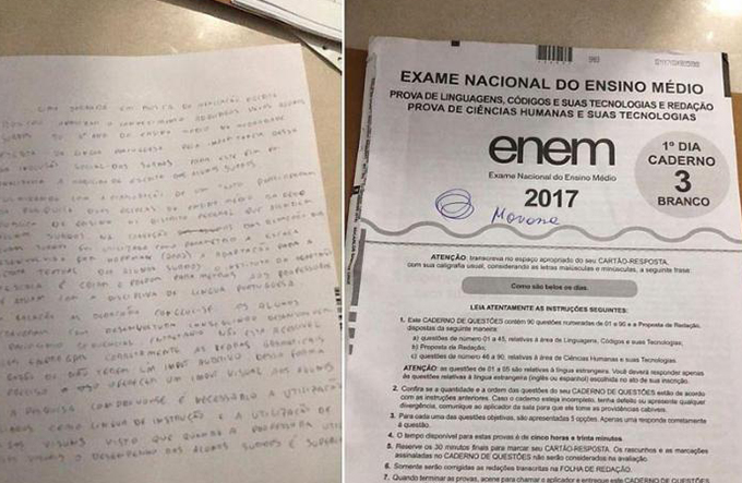 Candidato acusado de plagiar no Enem teria usado celular durante a prova