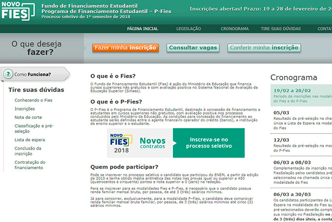 Inscrições para o Fies encerram hoje; veja como se candidatar