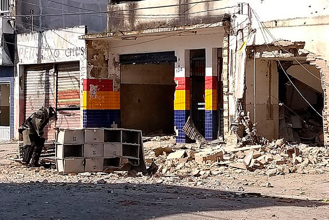 Bandidos deixaram para trás 30 kg de explosivos em Eunápolis