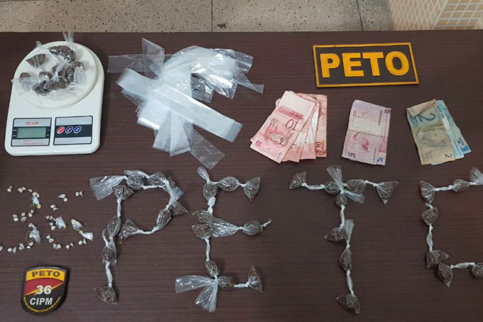 Homem é preso após PM encontrar droga enterrada no quintal