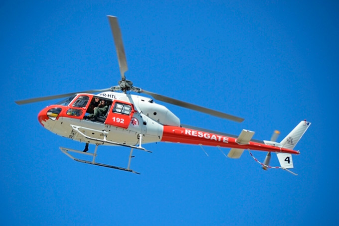 Samu 192 realiza resgates com auxílio de helicóptero