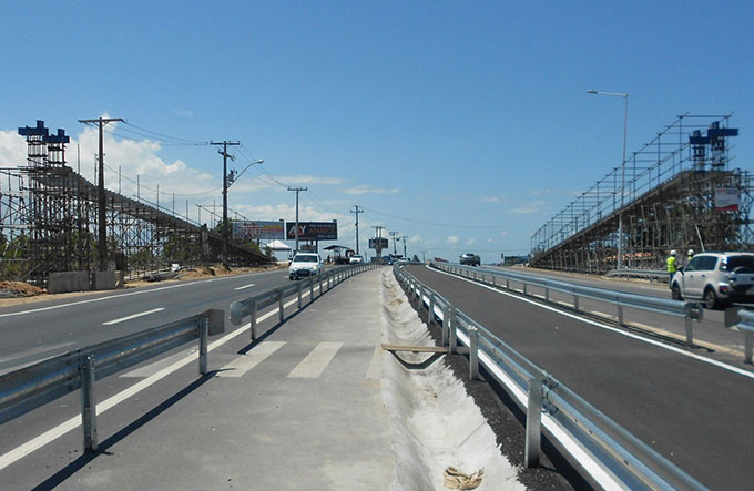 Montagem de passarela vai bloquear tráfego na Estrada do Coco 