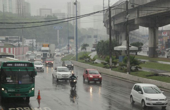 Chuva provoca deslizamento de terra e queda de árvore
