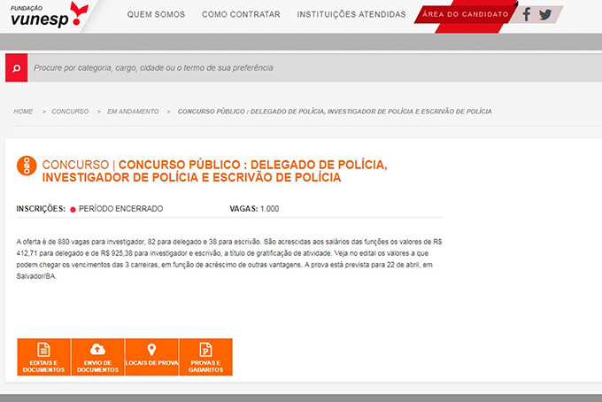 Divulgado gabarito de prova do concurso da Polícia Civil; confira