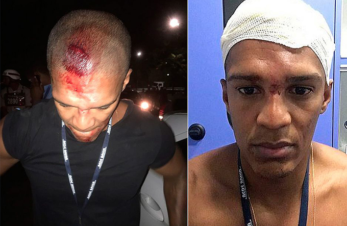 Repórter leva soco e chutes de agentes de trânsito após discussão 