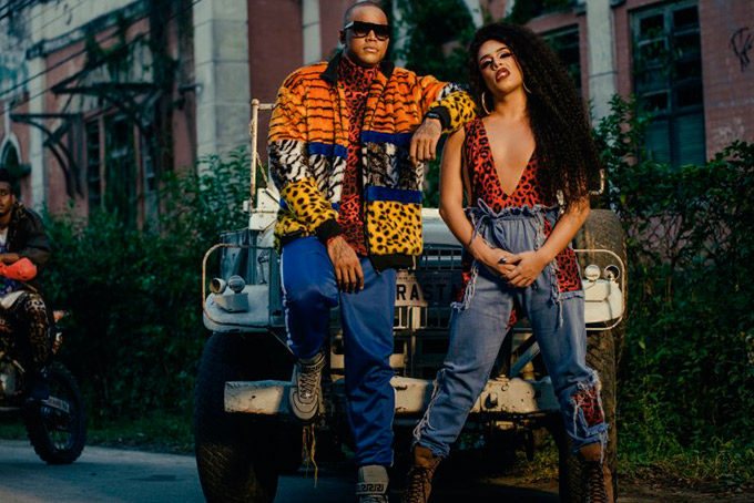 Léo Santana grava clipe com cantora drag queen