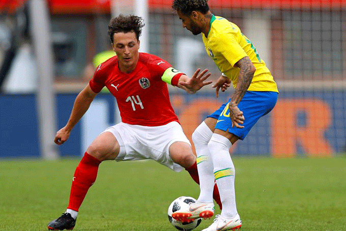 Brasil faz contra Áustria último jogo-teste antes da Copa