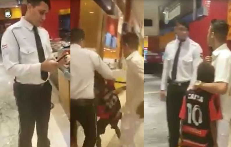 Segurança tenta impedir jovem de comprar almoço para criança em shopping 
