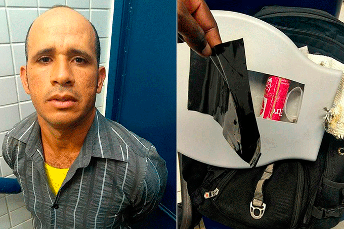 Homem é preso após colocar celular em banheiro para gravar mulheres 