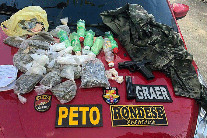 Gerente do tráfico é preso com arma das Forças Armadas 