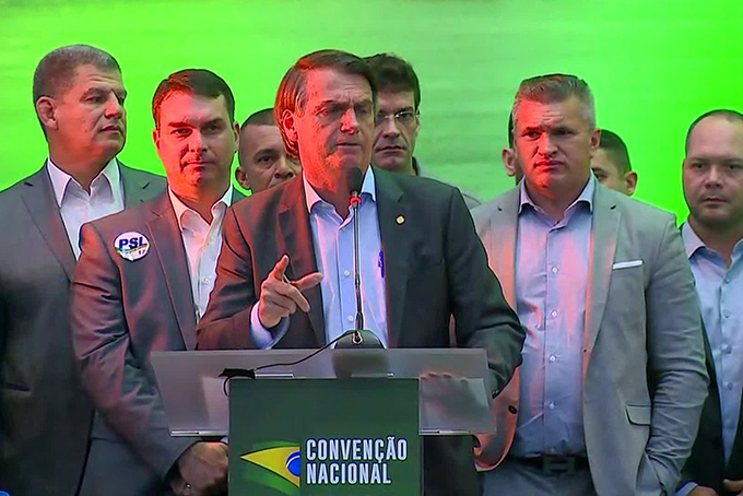 PSL oficializa candidatura de Jair Bolsonaro à Presidência