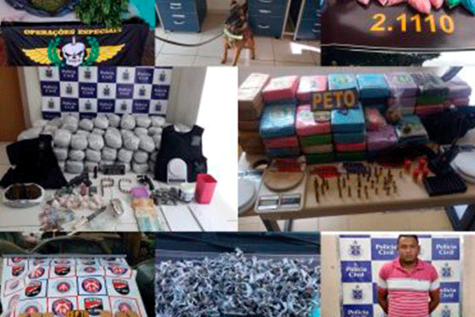 Polícia baiana apreende 17,5 toneladas de drogas, diz SSP-BA