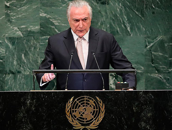 Na ONU, Temer diz que deixará Presidência 'com dever cumprido'
