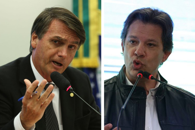 Haddad e Bolsonaro em virtual empate técnico em nova pesquisa