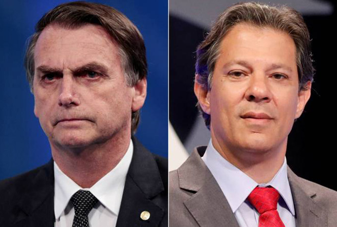 Bolsonaro sobe 4 pontos e tem 31%; Haddad para em 21%