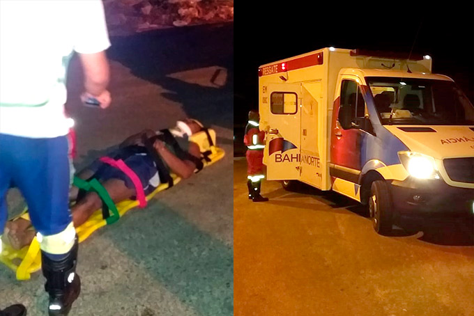 Motociclista fica ferido após colidir com carro na BA-093
