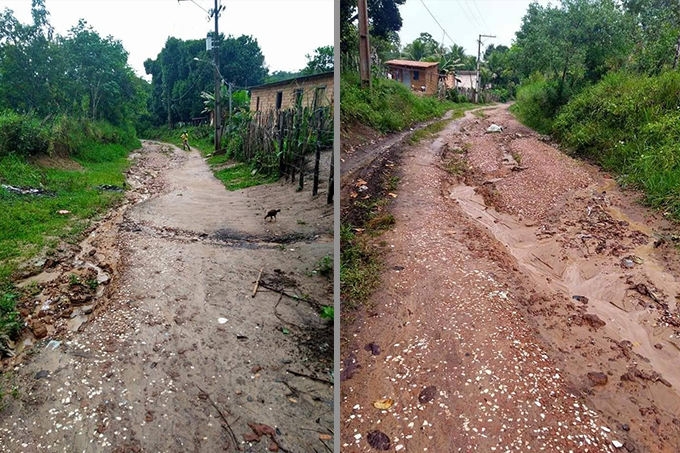 Moradores reclamam de falta de pavimentação em rua do Caboré